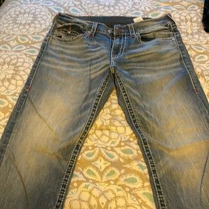 True religion mens stone washed jeans, slim fit